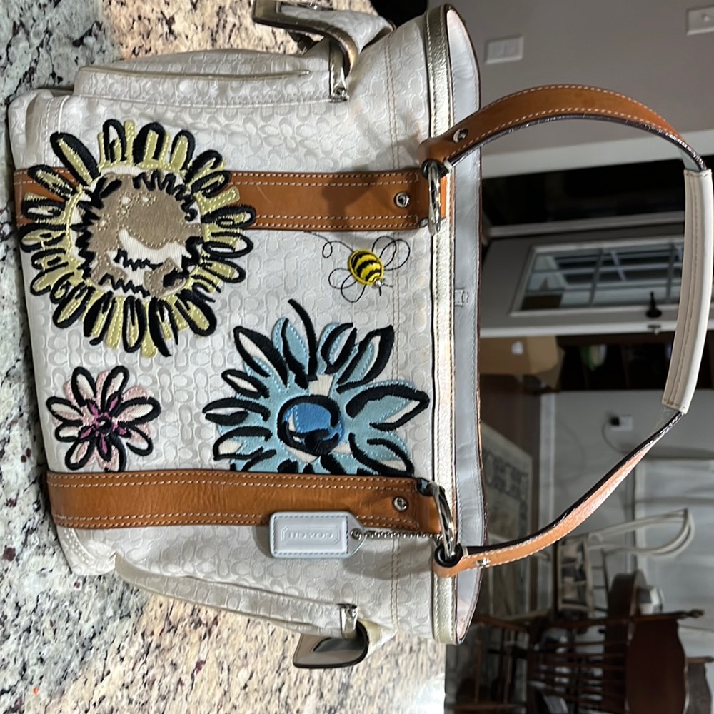EUC coach floral satchel